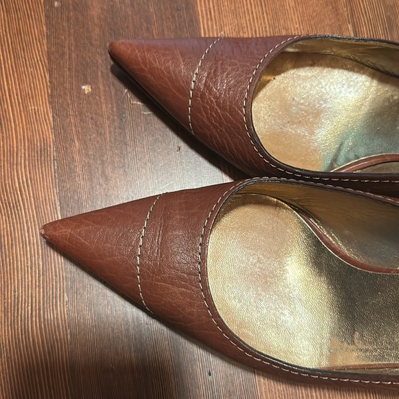 Dolce and Gabbana brown leather sling back - Picture 3 of 6